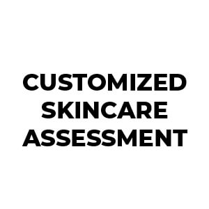 CUSTOMIZED SKINCARE ASSESSMENT Cover page for a service that is offered by Fate Skincare.
